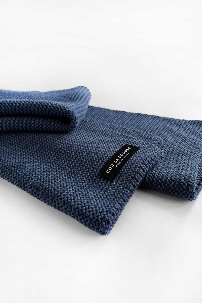 Echarpe made in France éco-responsable en laine mérinos
