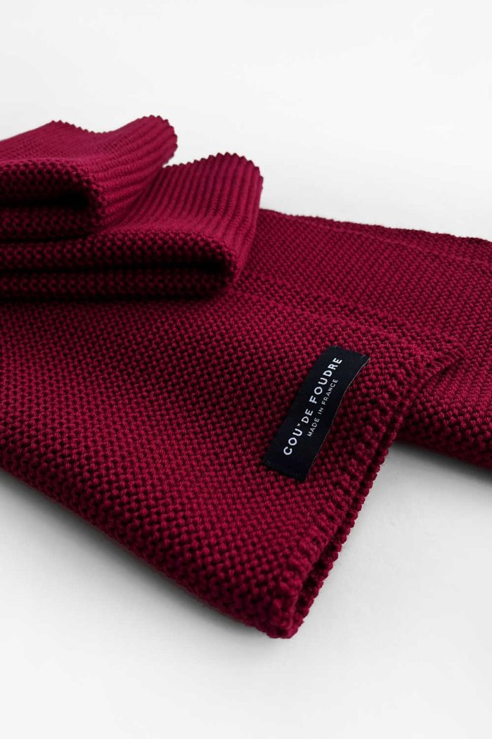 Echarpe made in France éco-responsable en laine mérinos